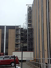 Access to curtain walls at MUN University